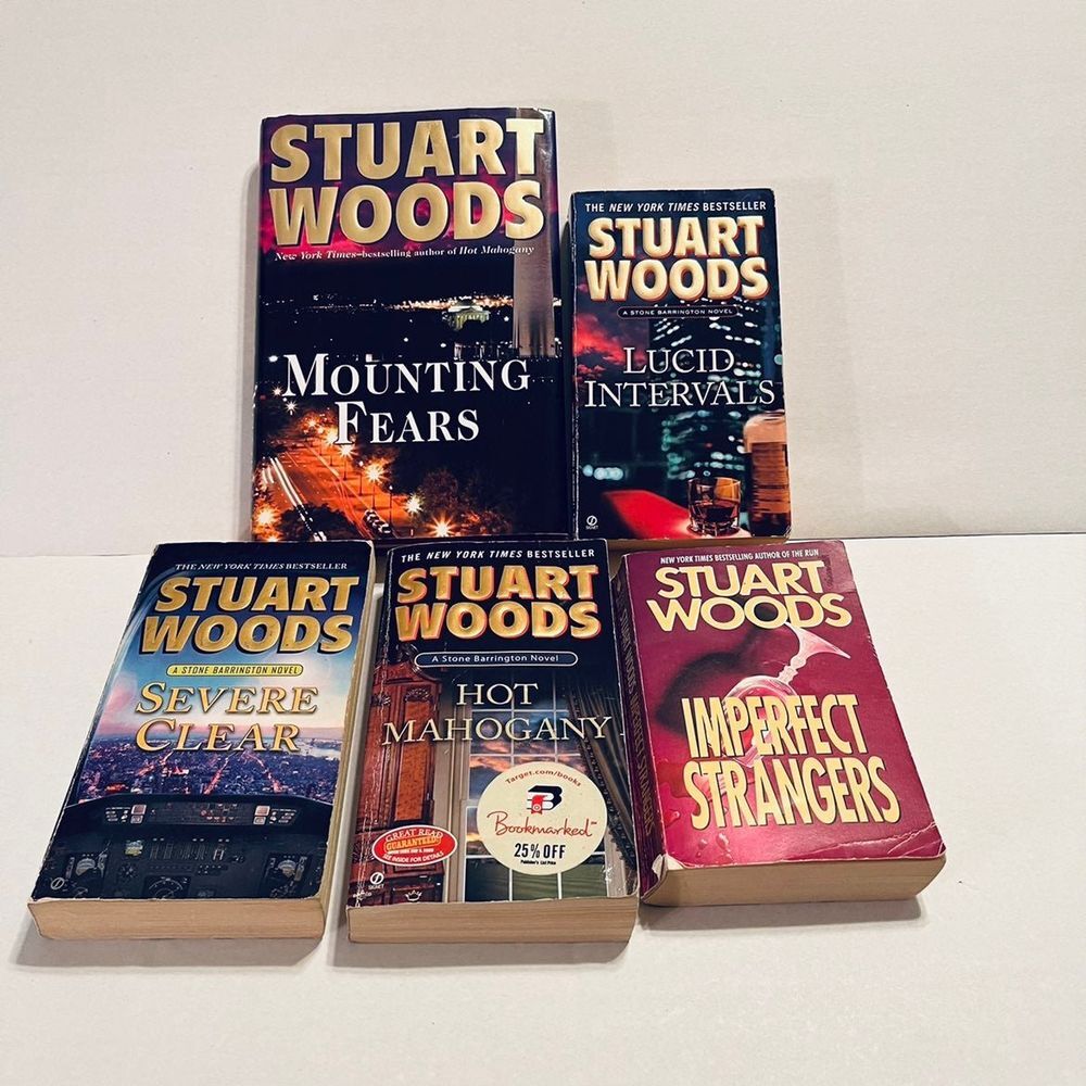 Bundle of Stuart Woods books. Five books. Used.